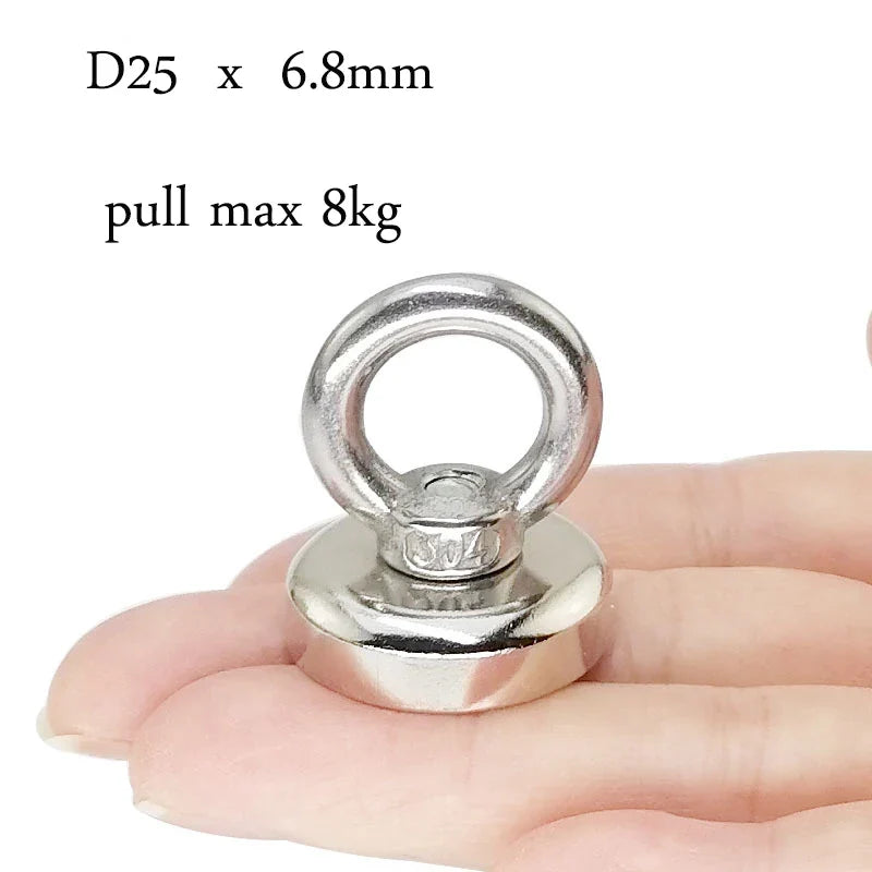 Fishing Magnets, 110lb 242lb 529lb 771lb Pull Force Super Strong Heavy Duty Rare Earth Neodymium Search Magnet For River Fishing Shop1103844153 Store