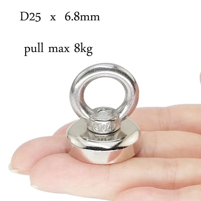 Fishing Magnets, 110lb 242lb 529lb 771lb Pull Force Super Strong Heavy Duty Rare Earth Neodymium Search Magnet For River Fishing Shop1103844153 Store