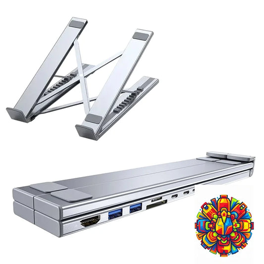 HubPro™ Base 8 en 1 💻 — Más puertos, mayor comodidad