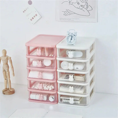Transparent Desk Organizer Drawer Cute Plastic Clear Organizing Boxes