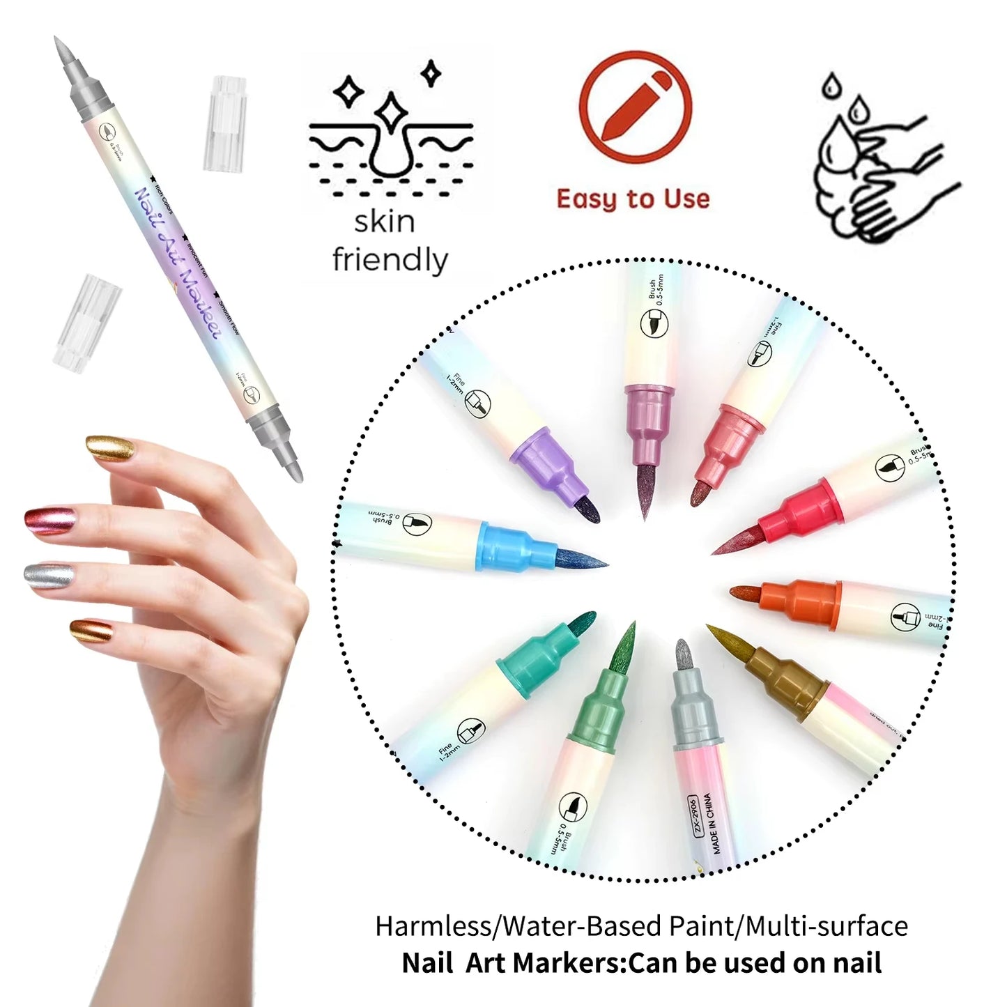 NailGlow Art Pens Create Stunning 3D Nail Designs for Pros