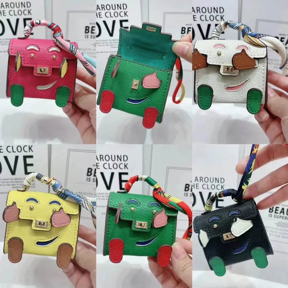 View details for Mini Handmade Bag Keychain Tiny PU Leather Handbag Decoration Pendant