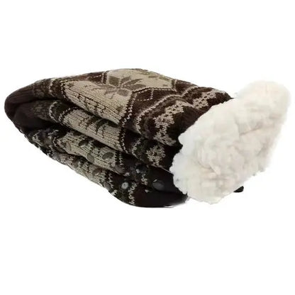 Winter Socks Mens Fluffy Warm Short Plus Velvet Soft Thermal Non Slip