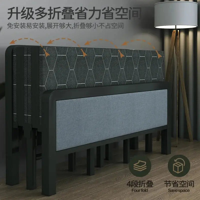*Folding Bed Double Home Simple Rental House Noon Break Bed Office AliExpress