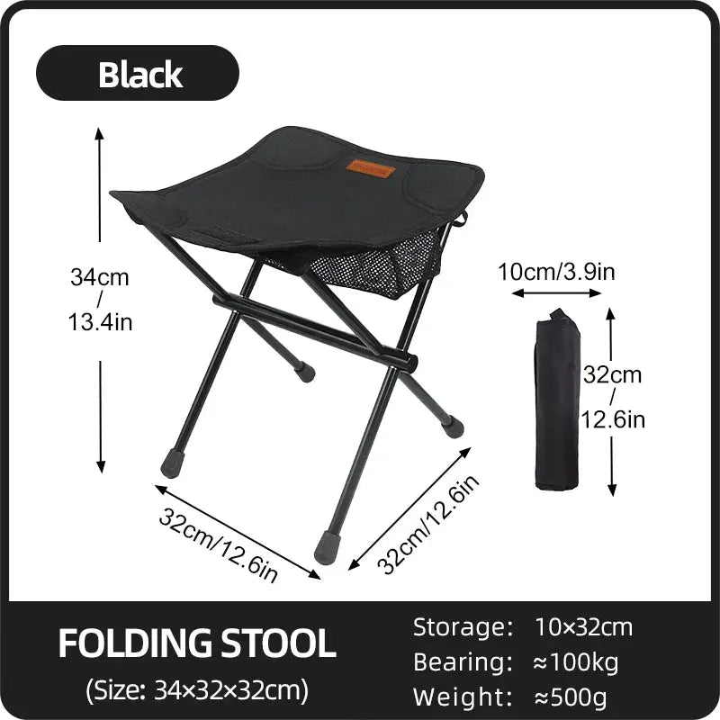 PACOONE Camping Portable Folding Stools Ultralight Aluminium Alloy AliExpress