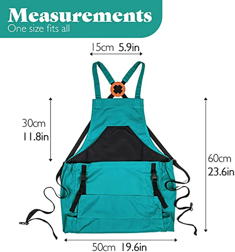 GardenEase™ – Cross Back Apron with Deep Kangaroo Pockets