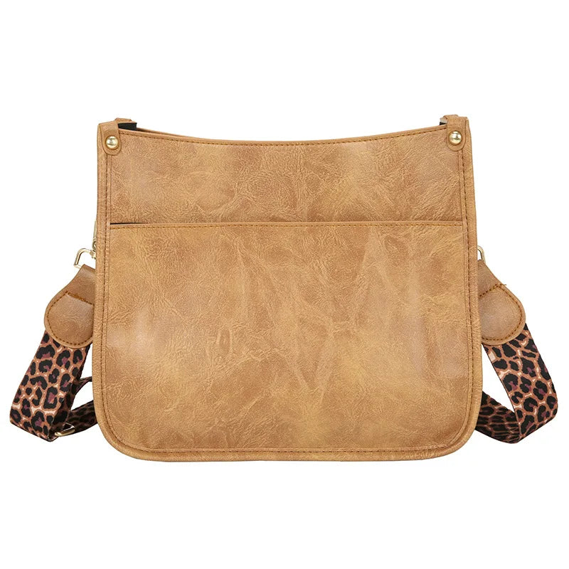 Retro Leopard Print Shoulder Bag Fashion Tote Bag Small Square Bag Crossbody Handbag for Women Halloween Christmas Gift