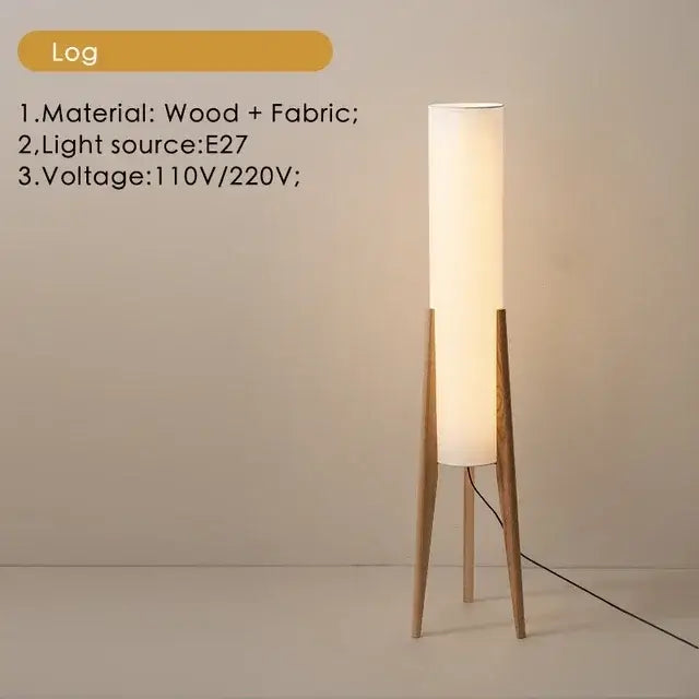 Chinese Fabric Floor Lamp – Zen-Inspired Wooden Lighting Homelover Light Store
