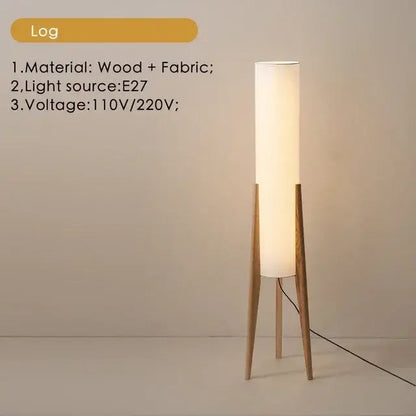 Chinese Fabric Floor Lamp – Zen-Inspired Wooden Lighting Homelover Light Store