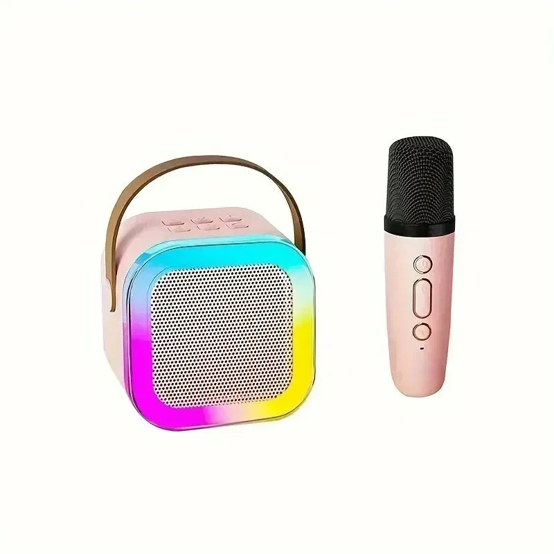 K12 Bluetooth Karaoke Machine Portable 5.3 PA Speaker System with 1-2 Wireless Microphones Home Family Singing Children's Gifts