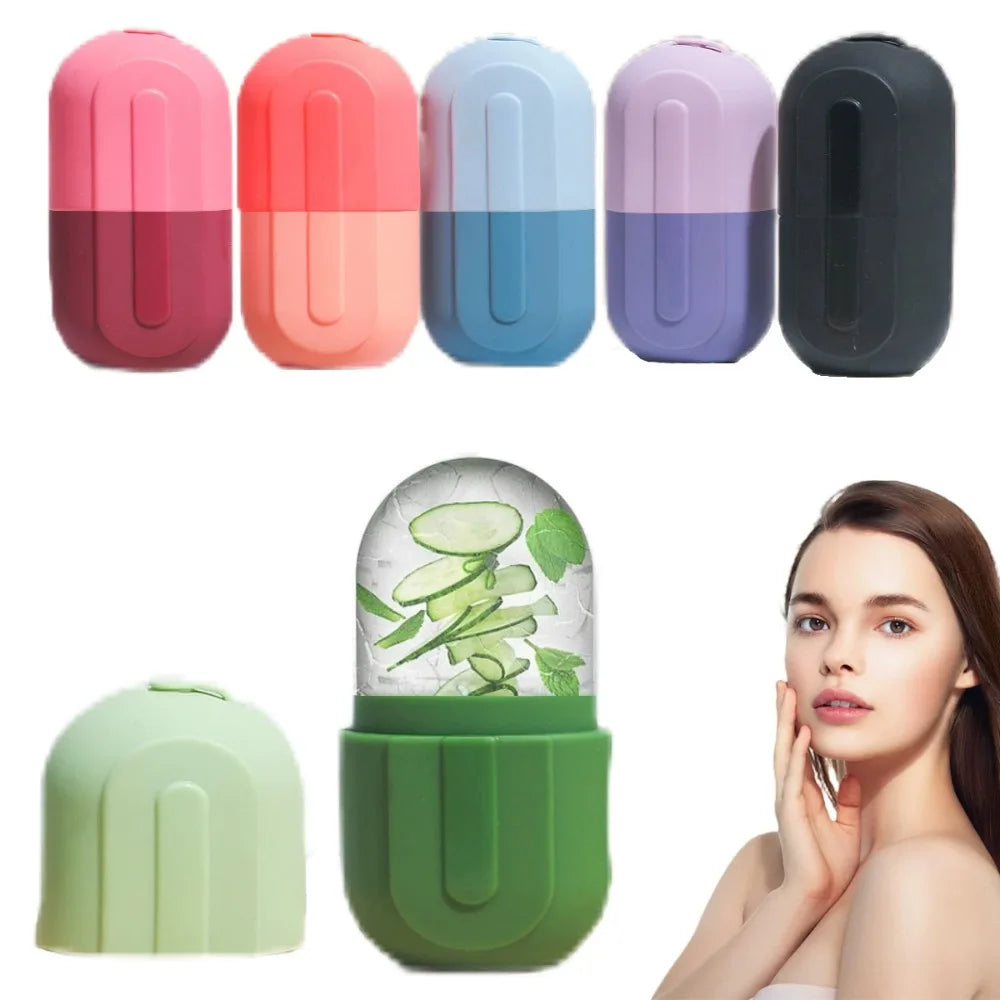 Ice Roller for Face Silicone Face Lifting Contouring Tools Ice Cube Roller Neck Eye Facial Massager Beauty Hielo Skin Care Tools