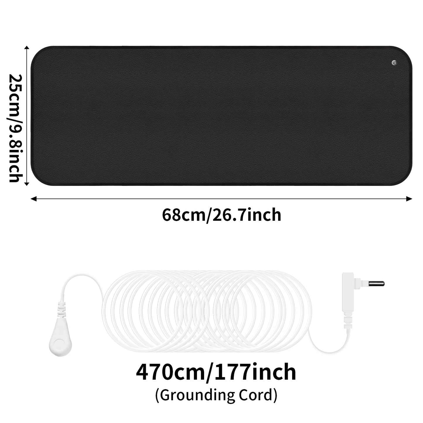 Grounding Mat for Sleep Energy Pain Relief Inflammation Balance Wellness Earth Connected Therapy for Grounding Conductive Rug