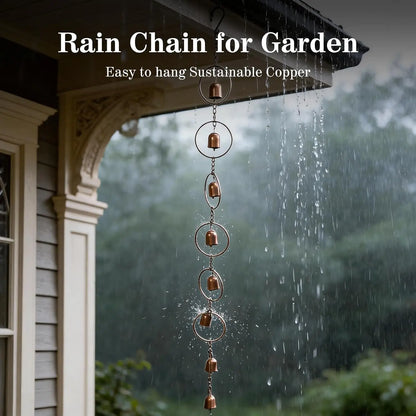 LotusFlow Rain Chain Chinese Temple Inspired Serenity