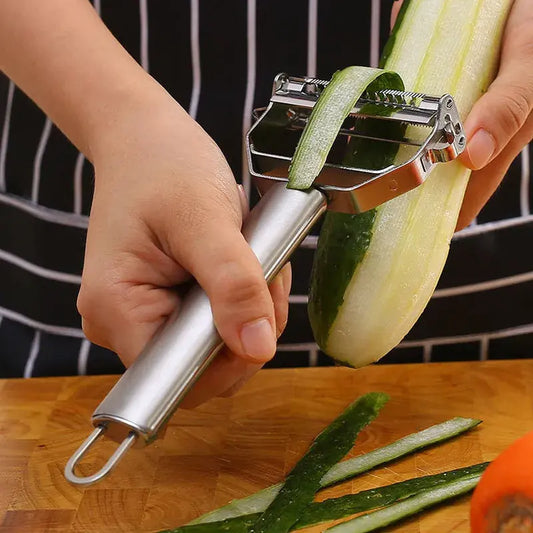 Kitchen Vegetable Peeler Stainless Steel Melon Planer Double-Head Peeler Fruit And Vegetable Peeler Tianyi Home Flagship Store