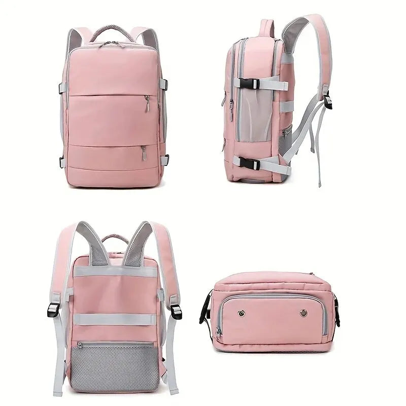 Mochila Xajzpa de gran capacidad, mochila de viaje multifunción con compartimento para zapatos, bolsa de equipaje multicapa