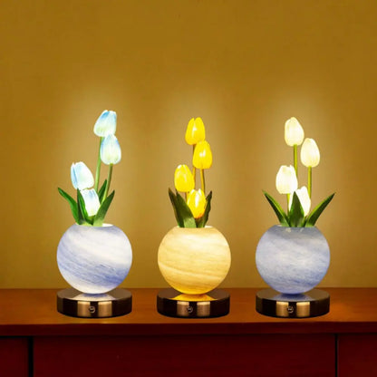 TulipGlow™ Table Lamp 🌷✨ — Touch-Controlled Floral Elegance