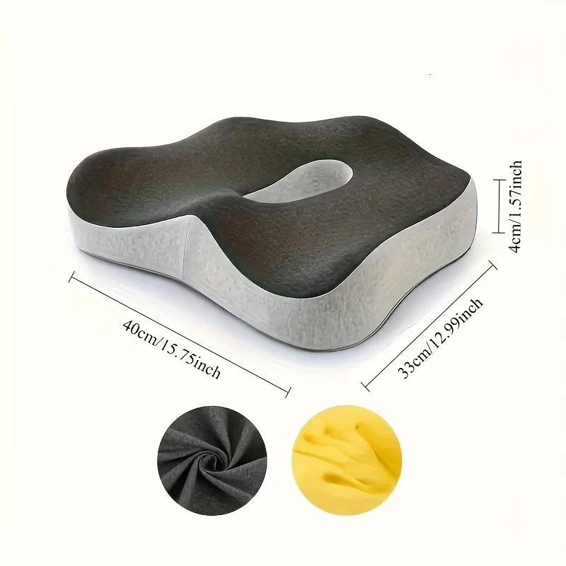 Ergonomic Office Seat Cushion】3-Zone Memory Foam Lumbar Support Pillow Breathable Posture Corrector for Car Office Wheelchair