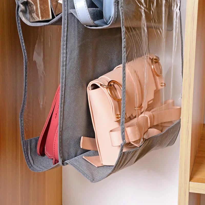 Premium Oxford Cloth Handbag Hanging Organizer - Multi-Compartment Closet Storage Solution for Purses, Bags, & Accessories Longjiama IT Store