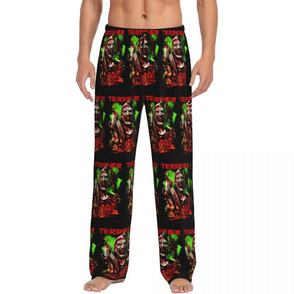 Custom Printed Horror T-Terrifiers Film Essential Pajama Pants Men Sleep Sleepwear Bottoms with Pockets
