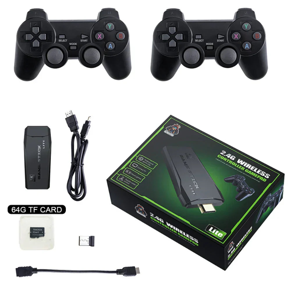 Game Stick Lite 4K Retro Console with Wireless Controllers GamerShop Store
