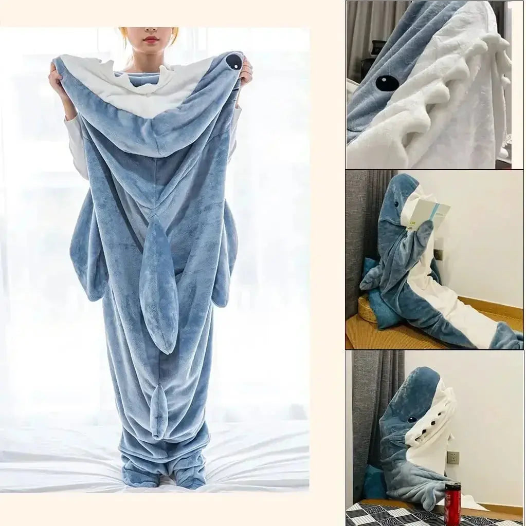 Cosplay Anime Shark Onesies Costumes Suit Adult Pyjamas Cartoon