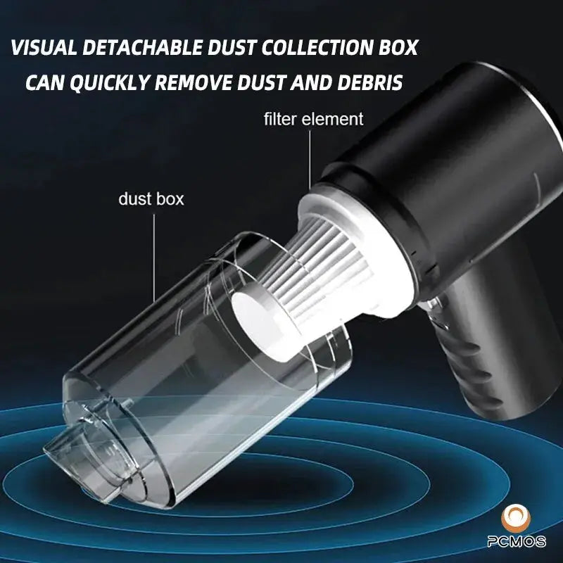 Wireless Vacuum Cleaner Dual Use for Home and Car 120W High Power Powerful Vacuum Cleaner Black PCMOS 1PC DaZhe Plus Store