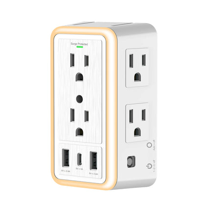 Safe Connect: Surge Protector Outlet Hub