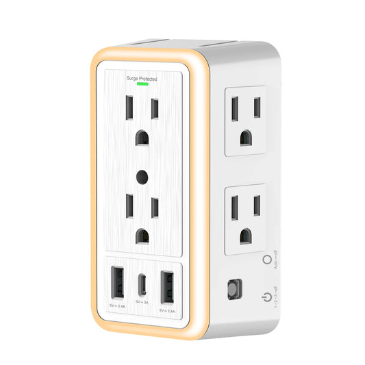Safe Connect: Surge Protector Outlet Hub