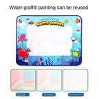 150X100cm Magic Water Canvas Graffiti Drawing Board Repeatedly Doodle Water Painting Carpet  Reusable Drawing Mat Kids Toy Gift