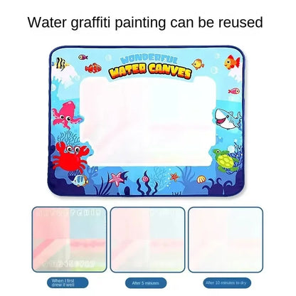 150X100cm Magic Water Canvas Graffiti Drawing Board Repeatedly Doodle Water Painting Carpet  Reusable Drawing Mat Kids Toy Gift