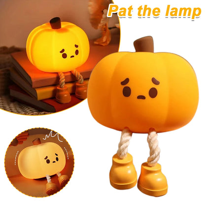 Night Light Cute Lamp Pumpkin Touch Sensor Lamp Christmas Night Lamp Silicone LED Rechargeable Lamp
