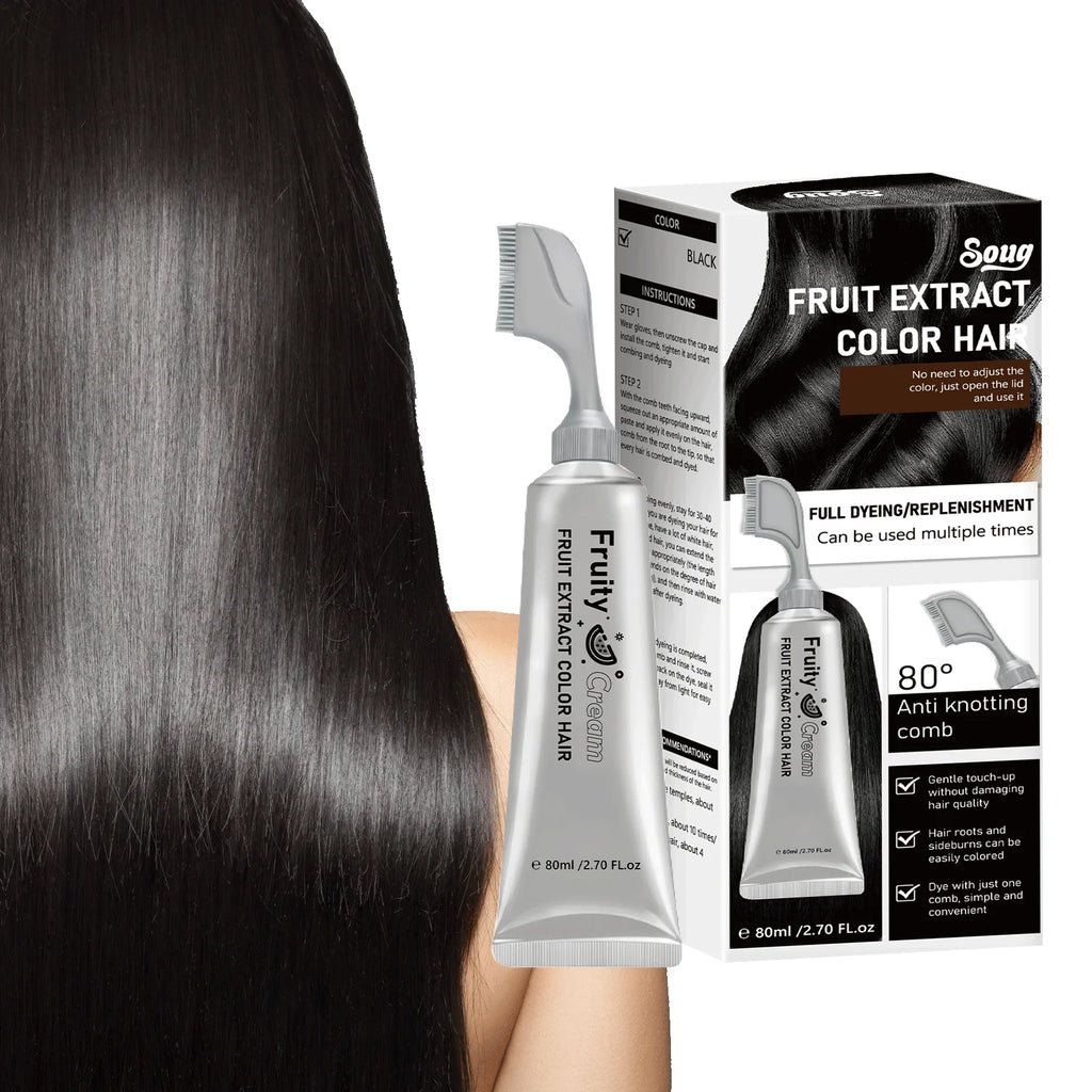 NatureTint™ Hair Dye Comb 🌿✨ — Cover Grays with Ease
