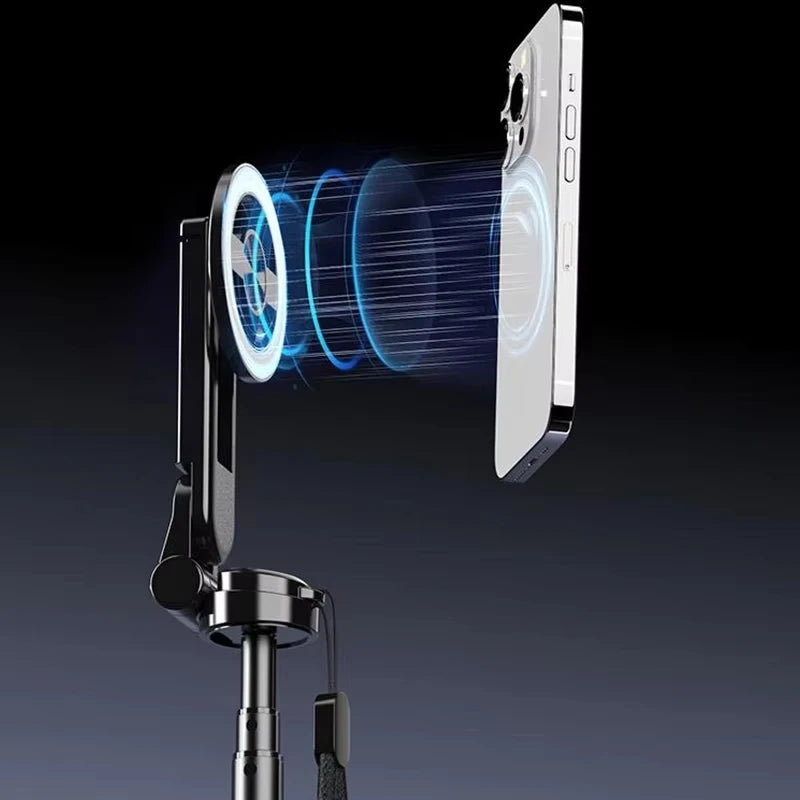 MagniSnap™ Palo para Selfies 4 en 1 – Gira, Captura, Brilla