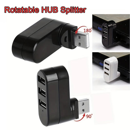 Connect Easy: 4-in-1 Rotatable USB Hub