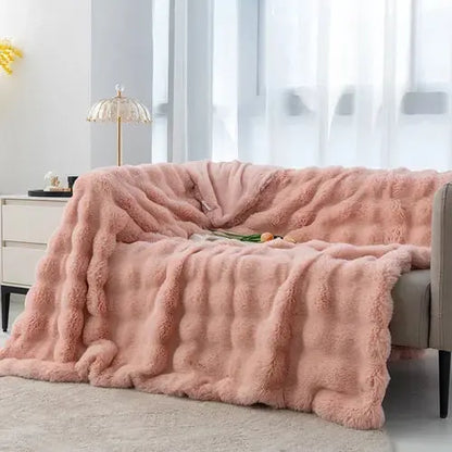 Artificial Rabbit Plush Autumn Warm Bed Blanket Plush Soft Sofa Throw AliExpress