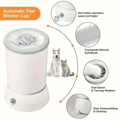 Pet Feet Washer Electrical Pet Paw Cleaner Automatic Pet Foot Cleaning Cup Portable Quick Low Noise Dog Cat Paw Cleaner High Quality Houseware Store