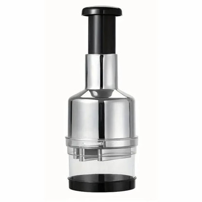 QuickChop™ – Stainless Steel Hand-Press Veggie Cutter