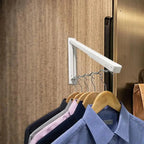 Clothes Hanger Retractable Cloth Drying Rack Folding Wall Mount Indoor