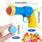 Cat Toy Balls,1 Cat Ball Launcher and 100Pcs 1.2inch Cat Pom Pom Balls