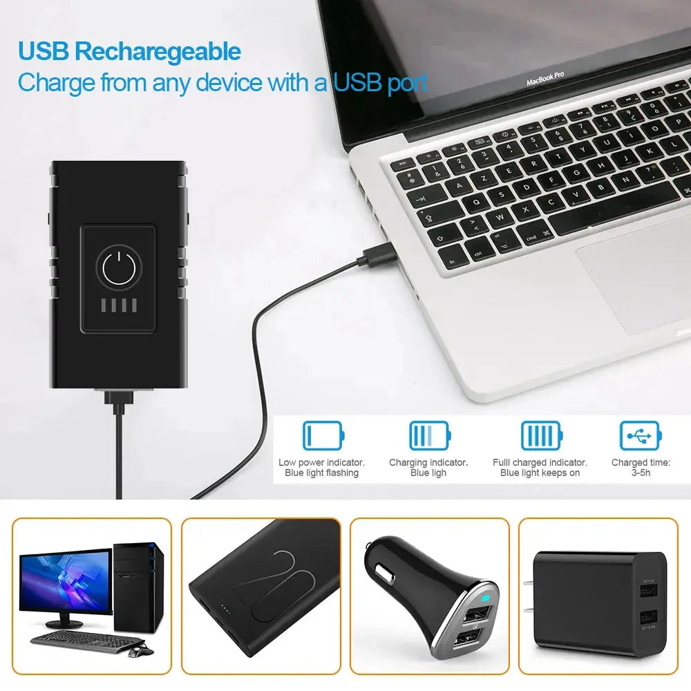 BK02 Bike Light USB Rechargeable T6 LED Bicycle Lights 6 Modes MTB