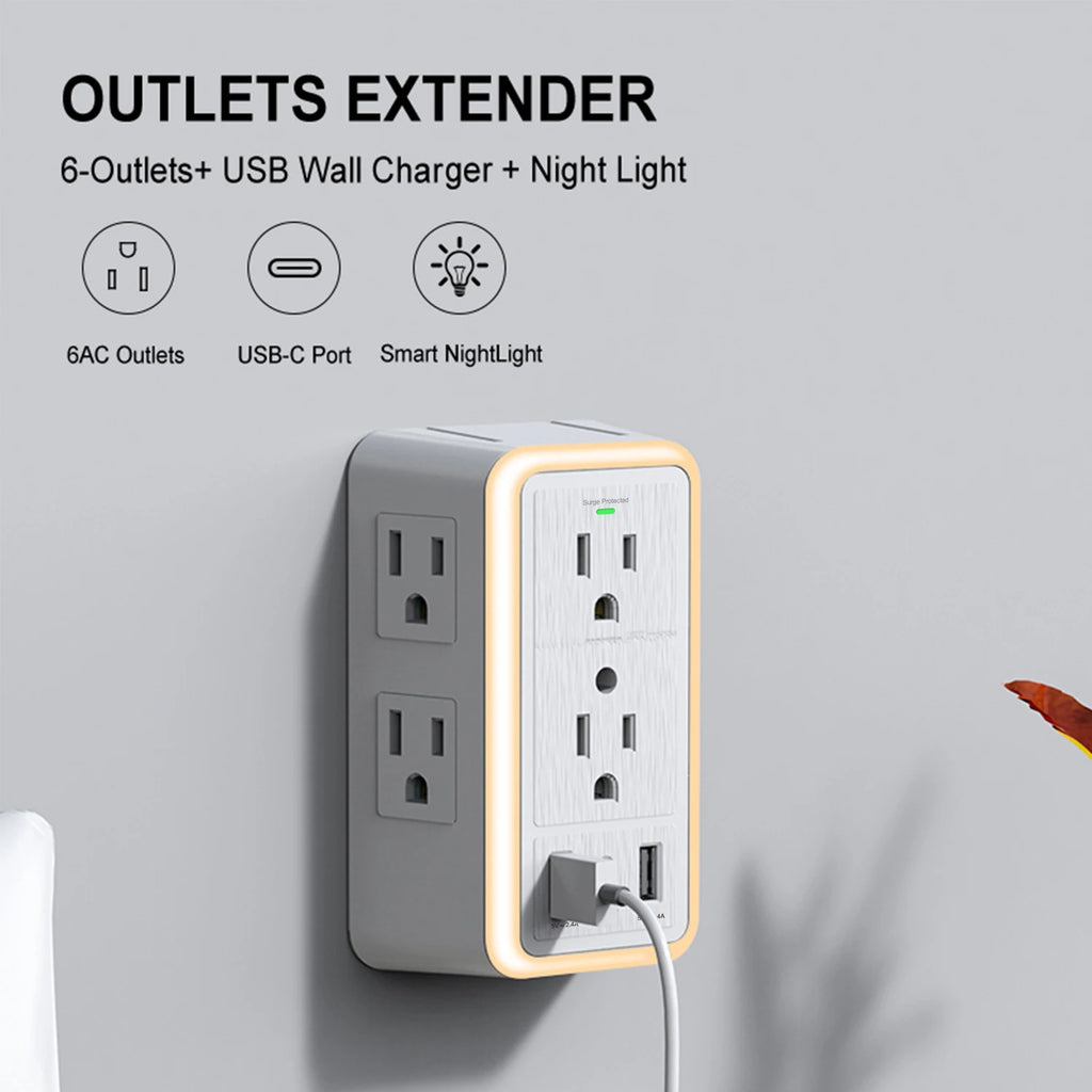 Safe Connect: Concentrador de enchufes con protector contra sobretensiones