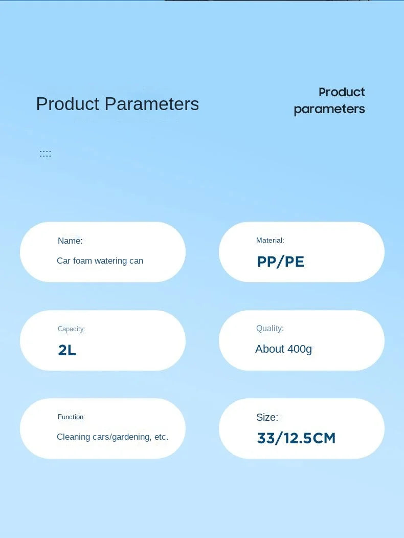 Bleo™ Multi-Surface  2L Foam Sprayer – Adjustable Nozzles & Wide Fan Spray