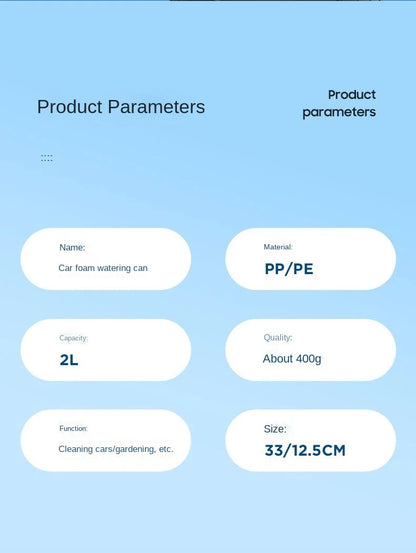 Bleo™ Multi-Surface  2L Foam Sprayer – Adjustable Nozzles & Wide Fan Spray