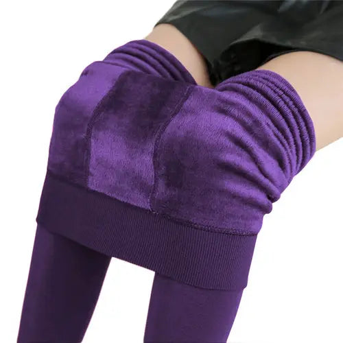  View details for Women Winter Leggings Warm Leggins High Waist Solid Color Velvet Women