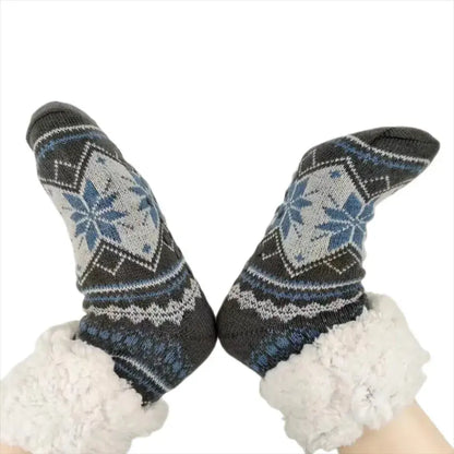Winter Socks Mens Fluffy Warm Short Plus Velvet Soft Thermal Non Slip