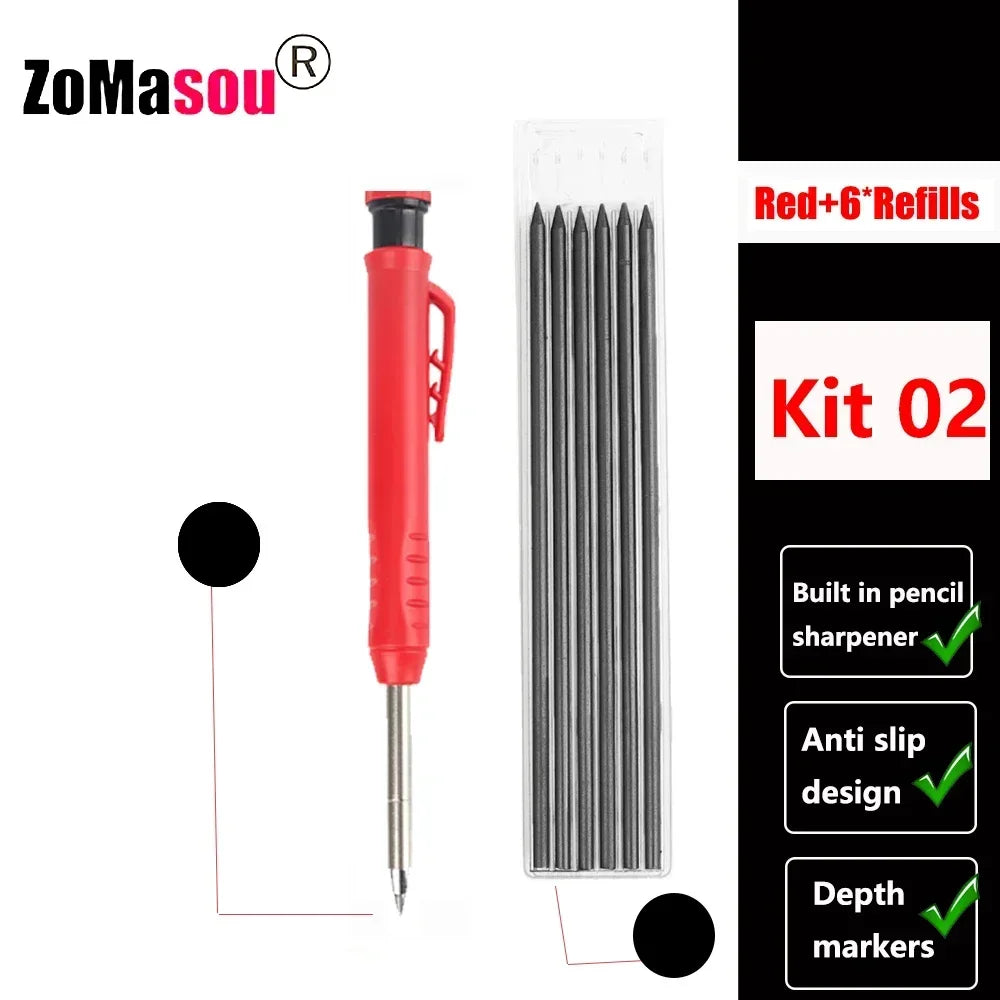 PrecisionMark Carpenter Pencil: Sharp Lines, Every Time! Zomasou Factory Store