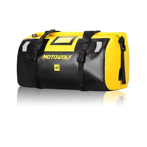 Bolsa Seca Impermeable para Moto con Reflectores, Bolsa de Viaje Duffle Trasera Esquí