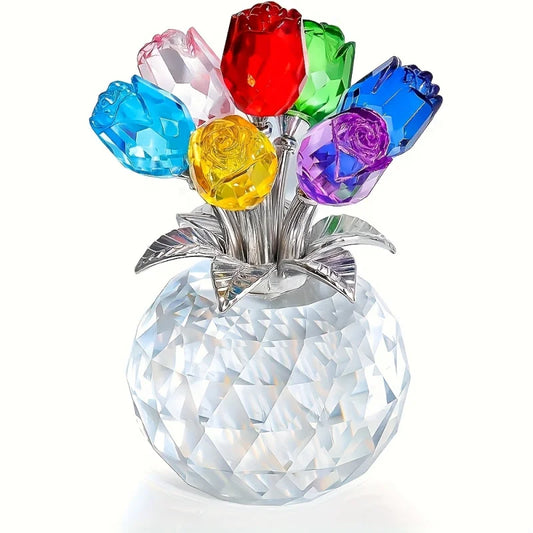 CrystalBloom™ Figura de Rosa 🌹✨ — Belleza Eterna en Cristal
