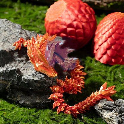 FlexiCrystal Dragon: 3D-Printed Magic in Motion Creatinglife Store