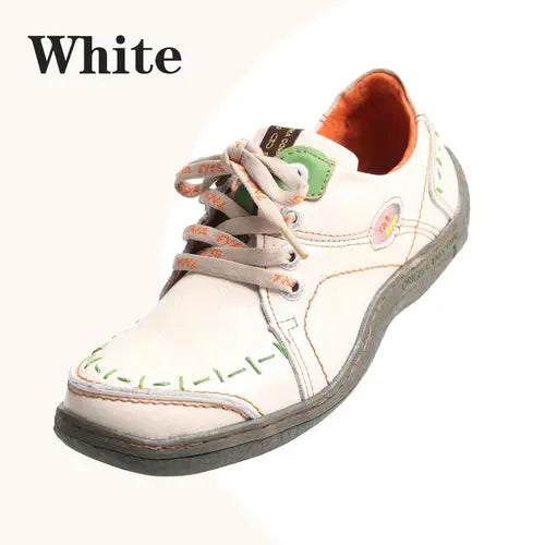 TMA EYES Women's Hand-Stitched Leather Sneakers Lightweight Flat AliExpress